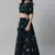 SHUBHKALA teal-blue georgette embroidered   Choli Blouse with   Lehenga Ghagra with    Dupatta
