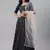 SHUBHKALA dark-blue georgette brasso   Choli Blouse with   Lehenga Ghagra with    Dupatta