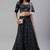 SHUBHKALA dark-blue georgette brasso   Choli Blouse with   Lehenga Ghagra with    Dupatta