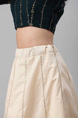 SHUBHKALA beige art_silk embroidered   Choli Blouse with   Lehenga Ghagra with    Dupatta 4