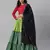 SHUBHKALA green cotton embroidered   Choli Blouse with   Lehenga Ghagra with    Dupatta
