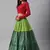 SHUBHKALA green cotton embroidered   Choli Blouse with   Lehenga Ghagra with    Dupatta