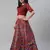 SHUBHKALA maroon silk printed   Choli Blouse with   Lehenga Ghagra with    Dupatta