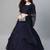 SHUBHKALA navy-blue net printed   Choli Blouse with   Lehenga Ghagra with    Dupatta