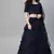 SHUBHKALA navy-blue net printed   Choli Blouse with   Lehenga Ghagra with    Dupatta