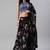 SHUBHKALA black silk printed   Choli Blouse with   Lehenga Ghagra with    Dupatta