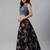SHUBHKALA black silk printed   Choli Blouse with   Lehenga Ghagra with    Dupatta