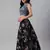 SHUBHKALA black silk printed   Choli Blouse with   Lehenga Ghagra with    Dupatta