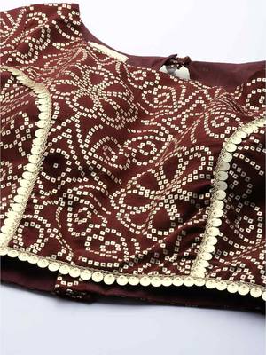SHUBHKALA maroon silk printed   Choli Blouse with   Lehenga Ghagra with    Dupatta 5