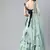SHUBHKALA light-green cotton printed   Choli Blouse with   Lehenga Ghagra with    Dupatta