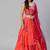 SHUBHKALA orange cotton printed   Choli Blouse with   Lehenga Ghagra with    Dupatta