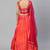 SHUBHKALA orange cotton printed   Choli Blouse with   Lehenga Ghagra with    Dupatta