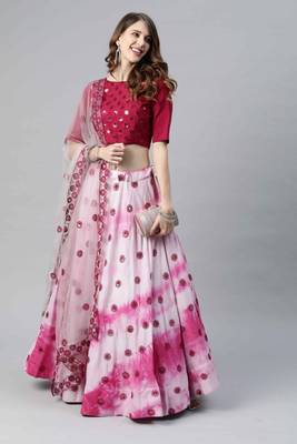 SHUBHKALA pink cotton printed   Choli Blouse with   Lehenga Ghagra with    Dupatta 4