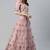 SHUBHKALA light-pink net embroidered   Choli Blouse with   Lehenga Ghagra with    Dupatta