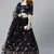 SHUBHKALA navy-blue net embroidered   Choli Blouse with   Lehenga Ghagra with    Dupatta