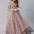 SHUBHKALA light-pink net embroidered   Choli Blouse with   Lehenga Ghagra with    Dupatta