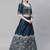 SHUBHKALA turquoise art_silk embroidered   Choli Blouse with   Lehenga Ghagra with    Dupatta