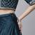 SHUBHKALA turquoise art_silk embroidered   Choli Blouse with   Lehenga Ghagra with    Dupatta