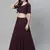 SHUBHKALA purple georgette embroidered   Choli Blouse with   Lehenga Ghagra with    Dupatta