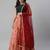 SHUBHKALA peach cotton printed   Choli Blouse with   Lehenga Ghagra with    Dupatta