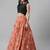 SHUBHKALA peach cotton printed   Choli Blouse with   Lehenga Ghagra with    Dupatta