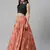 SHUBHKALA peach cotton printed   Choli Blouse with   Lehenga Ghagra with    Dupatta