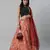 SHUBHKALA peach cotton printed   Choli Blouse with   Lehenga Ghagra with    Dupatta