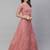 SHUBHKALA light-pink net embroidered   Choli Blouse with   Lehenga Ghagra with    Dupatta