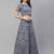 SHUBHKALA grey net embroidered   Choli Blouse with   Lehenga Ghagra with    Dupatta