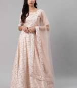 SHUBHKALA peach art_silk embroidered   Choli Blouse with   Lehenga Ghagra with    Dupatta