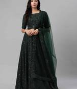 SHUBHKALA green georgette embroidered   Choli Blouse with   Lehenga Ghagra with    Dupatta