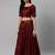 SHUBHKALA maroon georgette embroidered   Choli Blouse with   Lehenga Ghagra with    Dupatta
