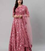 SHUBHKALA pink velvet embroidered   Choli Blouse with   Lehenga Ghagra with    Dupatta