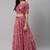SHUBHKALA pink velvet embroidered   Choli Blouse with   Lehenga Ghagra with    Dupatta