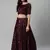 SHUBHKALA purple velvet embroidered   Choli Blouse with   Lehenga Ghagra with    Dupatta