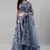 SHUBHKALA light-blue velvet embroidered   Choli Blouse with   Lehenga Ghagra with    Dupatta
