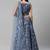 SHUBHKALA light-blue velvet embroidered   Choli Blouse with   Lehenga Ghagra with    Dupatta