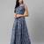 SHUBHKALA light-blue velvet embroidered   Choli Blouse with   Lehenga Ghagra with    Dupatta