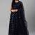 SHUBHKALA navy-blue velvet embroidered   Choli Blouse with   Lehenga Ghagra with    Dupatta