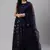 SHUBHKALA navy-blue velvet embroidered   Choli Blouse with   Lehenga Ghagra with    Dupatta