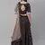 SHUBHKALA brown velvet embroidered   Choli Blouse with   Lehenga Ghagra with    Dupatta