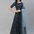 SHUBHKALA sky-blue velvet embroidered   Choli Blouse with   Lehenga Ghagra with    Dupatta