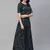 SHUBHKALA sky-blue velvet embroidered   Choli Blouse with   Lehenga Ghagra with    Dupatta