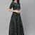 SHUBHKALA turquoise velvet embroidered   Choli Blouse with   Lehenga Ghagra with    Dupatta