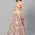 SHUBHKALA Peach Embroidered Silk Unstitched Lehenga