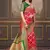 Red woven banarasi silk saree with blouse