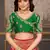 Red woven banarasi silk saree with blouse