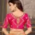 Peach woven banarasi silk saree with blouse