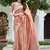 Peach Color Woven Traditional Designer Silk Saree