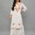 Ethnava Women's Lucknowi Chikankari Cotton Kurti with Garara Set